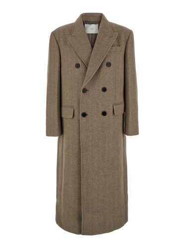 Double-breasted Coat With Peak Revers In Wool Blend Man - Dunst - Modalova