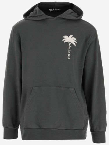 Palm Angels Palm Logo Cotton Hoodie - Palm Angels - Modalova