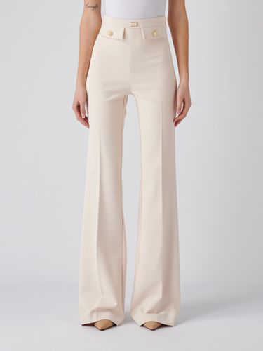 Poliester Trousers - Elisabetta Franchi - Modalova