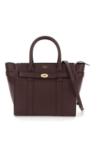 Grained Leather Small Zipped Bayswater Bag - Mulberry - Modalova