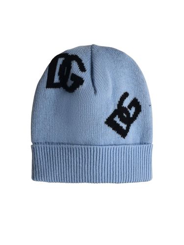 Light Blue Wool Beanie - Dolce & Gabbana - Modalova