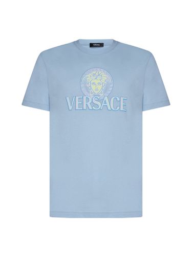 Medusa And Logo Cotton T-shirt - Versace - Modalova