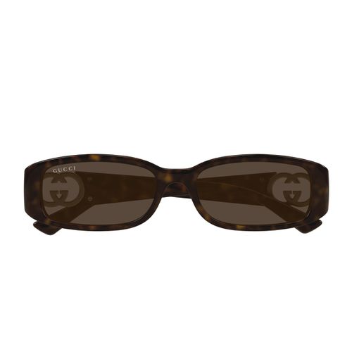 Gucci Gg1661s Linea Gg Logo 002 Havana Brown Sunglasses - Gucci Eyewear - Modalova