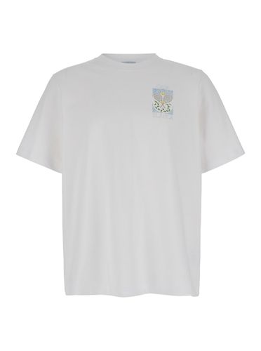 Tennis Pastelle Crewneck T-shirt With Print In Cotton Man - Casablanca - Modalova