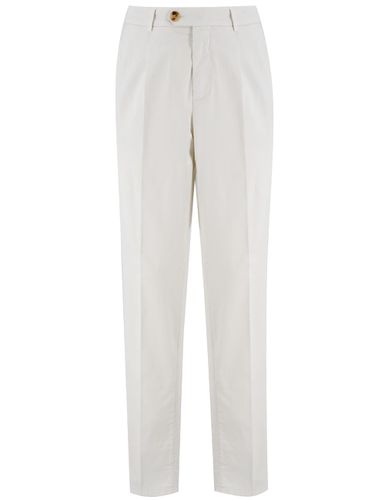 Grey Cotton Blend Trousers - Brunello Cucinelli - Modalova