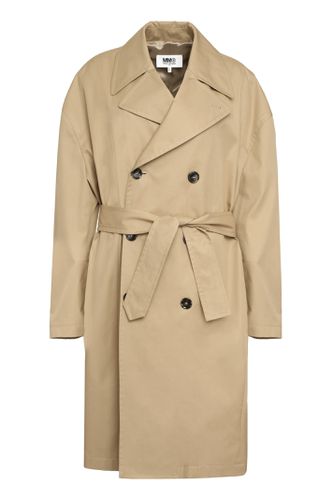 Gabardine Trench Coat - MM6 Maison Margiela - Modalova