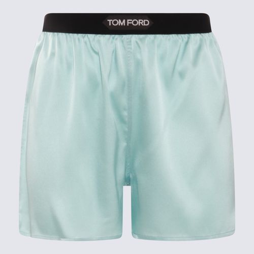 Tom Ford Light Blue Silk Shorts - Tom Ford - Modalova