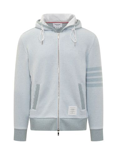 Bar Cotton And Silk Hoodie - Thom Browne - Modalova