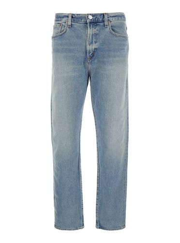 Curtise Light Blue Five-pocket Jeans With Distress Look In Cotton Man - AGOLDE - Modalova