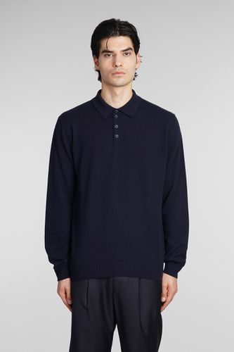 Polo In Blue Cashmere - Giorgio Armani - Modalova