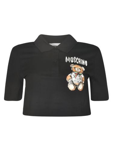 Moschino Bear Cropped Polo Shirt - Moschino - Modalova
