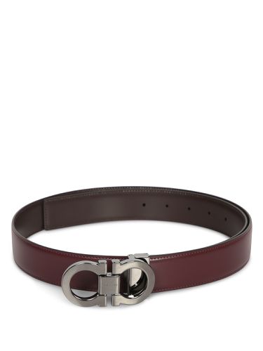 Double Adjus Cordovan Brown Belt - Ferragamo - Modalova