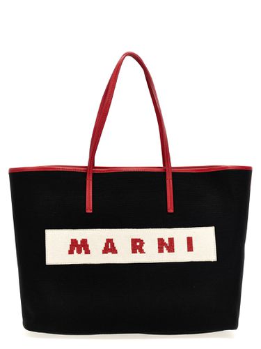 Marni Logo Canvas Shopping Bag - Marni - Modalova