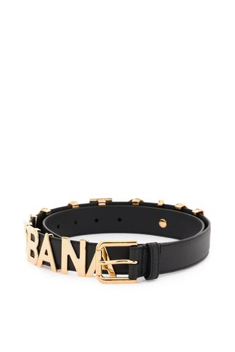Lettering Logo Leather Belt - Dolce & Gabbana - Modalova