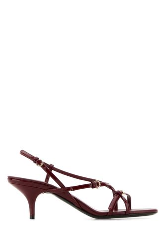 Tyrian Purple Leather Sandals - Miu Miu - Modalova