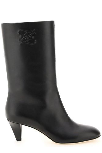 Fendi Ff Karligraphy Heeled Boots - Fendi - Modalova