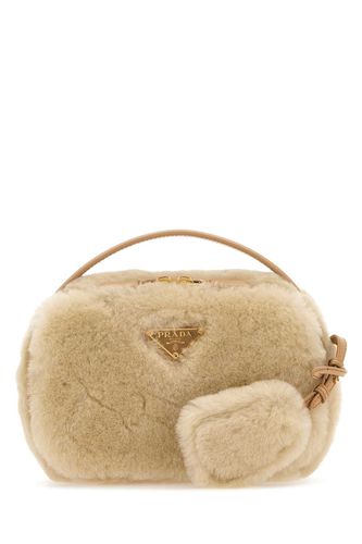 Prada Sand Shearling Crossbody Bag - Prada - Modalova