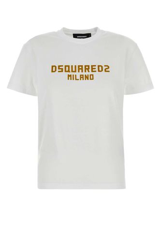 Dsquared2 White Cotton T-shirt - Dsquared2 - Modalova