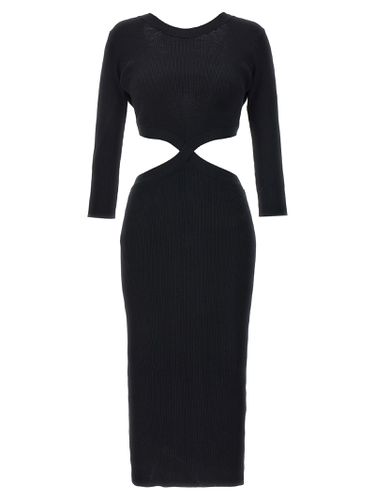 Ribbed Dress With Jewel Detail - Elisabetta Franchi - Modalova