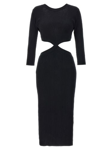 Ribbed Dress With Jewel Detail - Elisabetta Franchi - Modalova