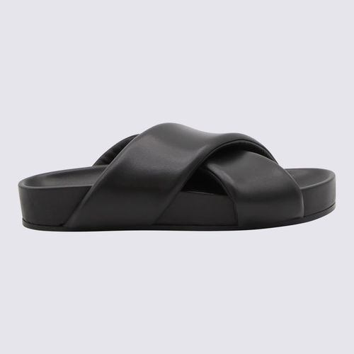 Jil Sander Black Leather Slides - Jil Sander - Modalova