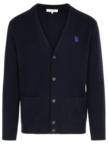 Maison Kitsuné Navy Wool Cardigan - Maison Kitsuné - Modalova