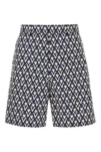 Printed Cotton Bermuda Shorts - Valentino Garavani - Modalova