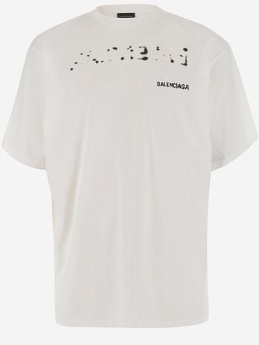 Balenciaga Cotton T-shirt With Logo - Balenciaga - Modalova