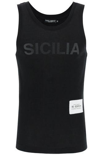 Sicilia Print Tank Top - Dolce & Gabbana - Modalova