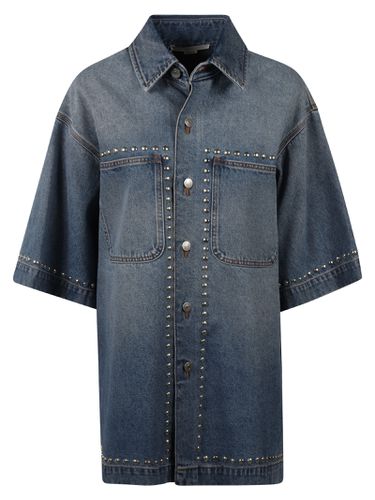 Patched Pocket Studded Denim Shirt - Stella McCartney - Modalova