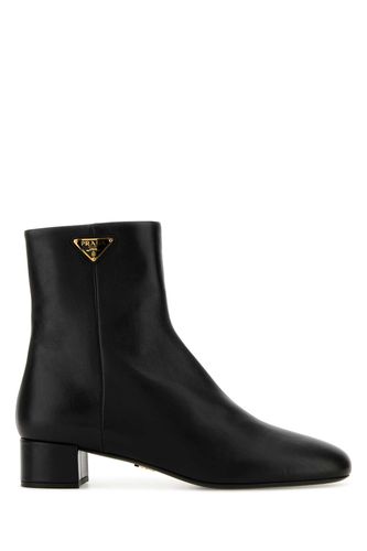 Prada Black Leather Ankle Boots - Prada - Modalova