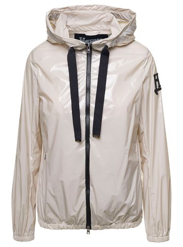 Gloss Beige Cape Hooded Jacket In Polyester Woman - Herno - Modalova