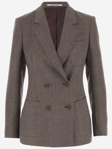 Double-breasted Wool Jacket - Tagliatore - Modalova