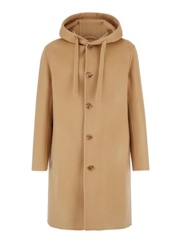 Single-breasted Coat With Hood In Wool Woman - Lardini - Modalova