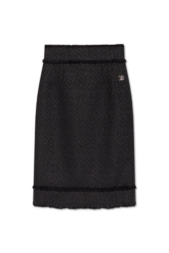 Dolce & Gabbana Skirt With Logo - Dolce & Gabbana - Modalova