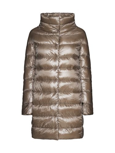 Long Down Jacket With Funnel Neck - Herno - Modalova