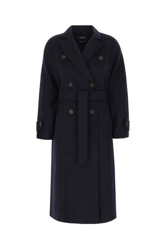 Midnight Blue Wool Blend Coat - Weekend Max Mara - Modalova