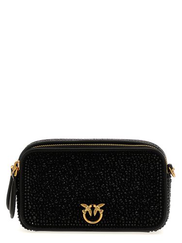 Camera Case Full Strass Crossbody Bag - Pinko - Modalova