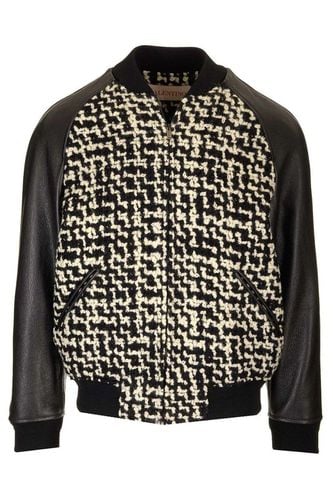 Garavani Tweed Panelled Zip-up Bomber Jacket - Valentino - Modalova