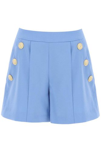 Button Embellished Pleated Shorts - Balmain - Modalova