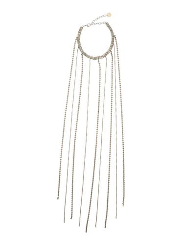 Colored Necklace With All-over Applied Glass Crystals And Adjustable Clasp In Brass Woman - Silvia Gnecchi - Modalova