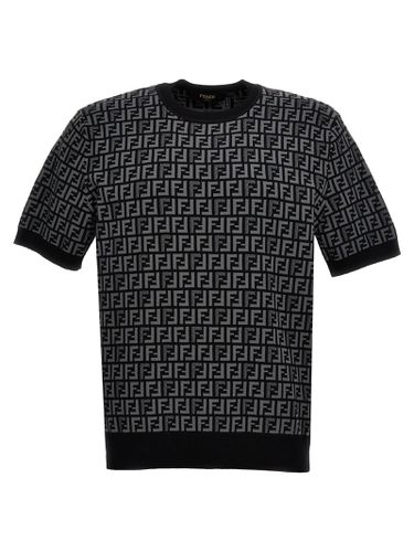 Fendi Jacquard Short Sleeved Jumper - Fendi - Modalova