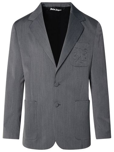 Virgin Wool Blend Blazer - Palm Angels - Modalova