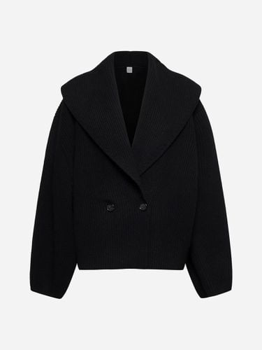 Totême Black Wool Blend Cardigan - Totême - Modalova