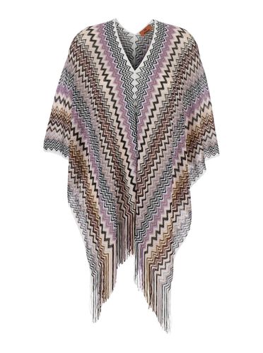 Cape With Zigzag Motif In Lurex Blend Woman - Missoni - Modalova