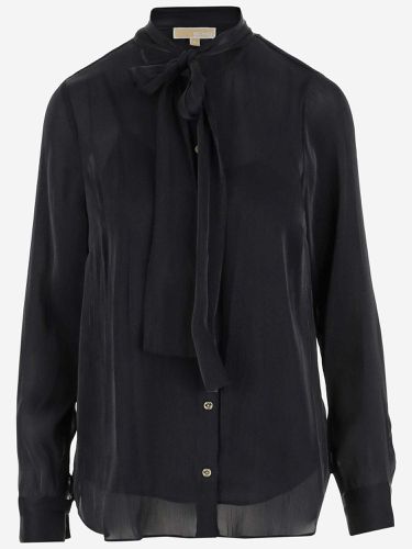 Ruched Metallic Georgette Shirt - Michael Kors - Modalova