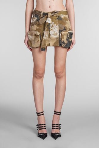 Printed Stretch Denim Mini Skirt - Blumarine - Modalova