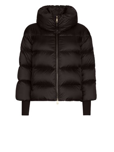 Black Quilted Down Jacket With Zip Women - Add - Modalova