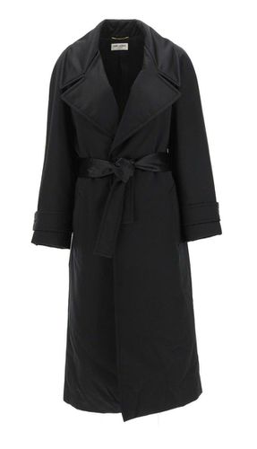 Belted Long-sleeved Coat - Saint Laurent - Modalova