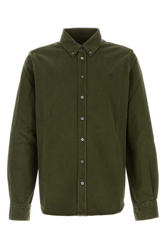 Bottle Green Denim Shirt - Ami Alexandre Mattiussi - Modalova